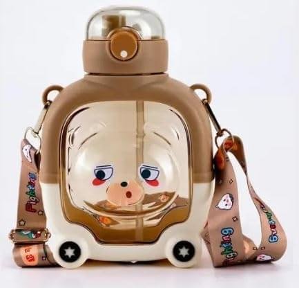 Bear-Shaped Kids (Brown)  Water Bottle – Fun, Stylish & Easy to Use - Image 2