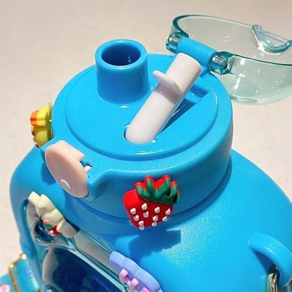Bear-Shaped 1000ml Kids (Blue)  Water Bottle – Fun, Stylish & Easy to Use - Image 6