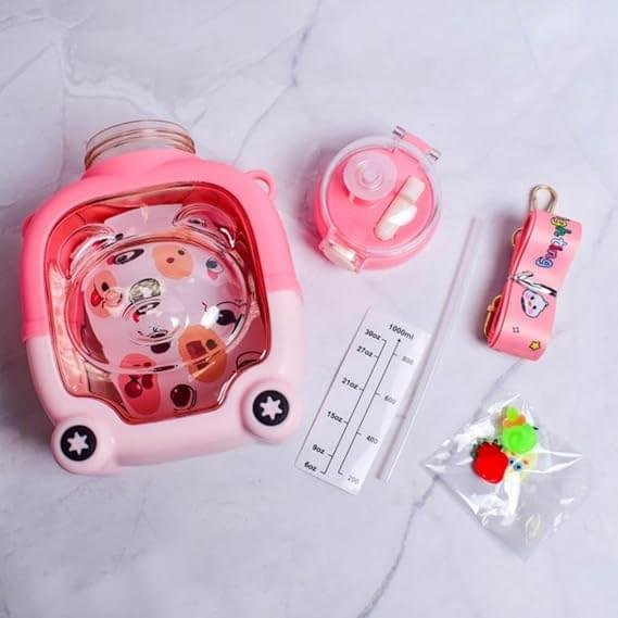 Bear-Shaped Kids (Red+blue)  Water Bottle – Fun, Stylish & Easy to Use - Image 5