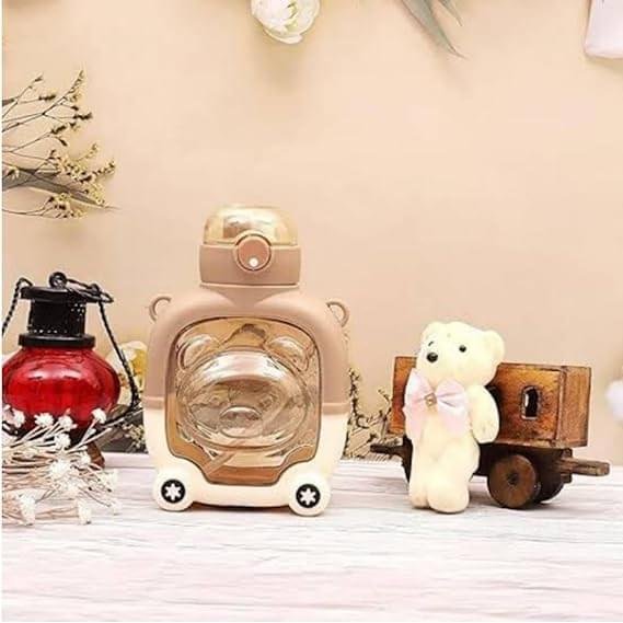 Bear-Shaped Kids (Brown)  Water Bottle – Fun, Stylish & Easy to Use - Image 3