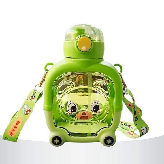 Bear-Shaped Kids (Green)  Water Bottle – Fun, Stylish & Easy to Use - Image 4
