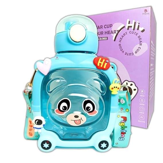 Bear-Shaped 1000ml Kids (Blue)  Water Bottle – Fun, Stylish & Easy to Use - Image 2